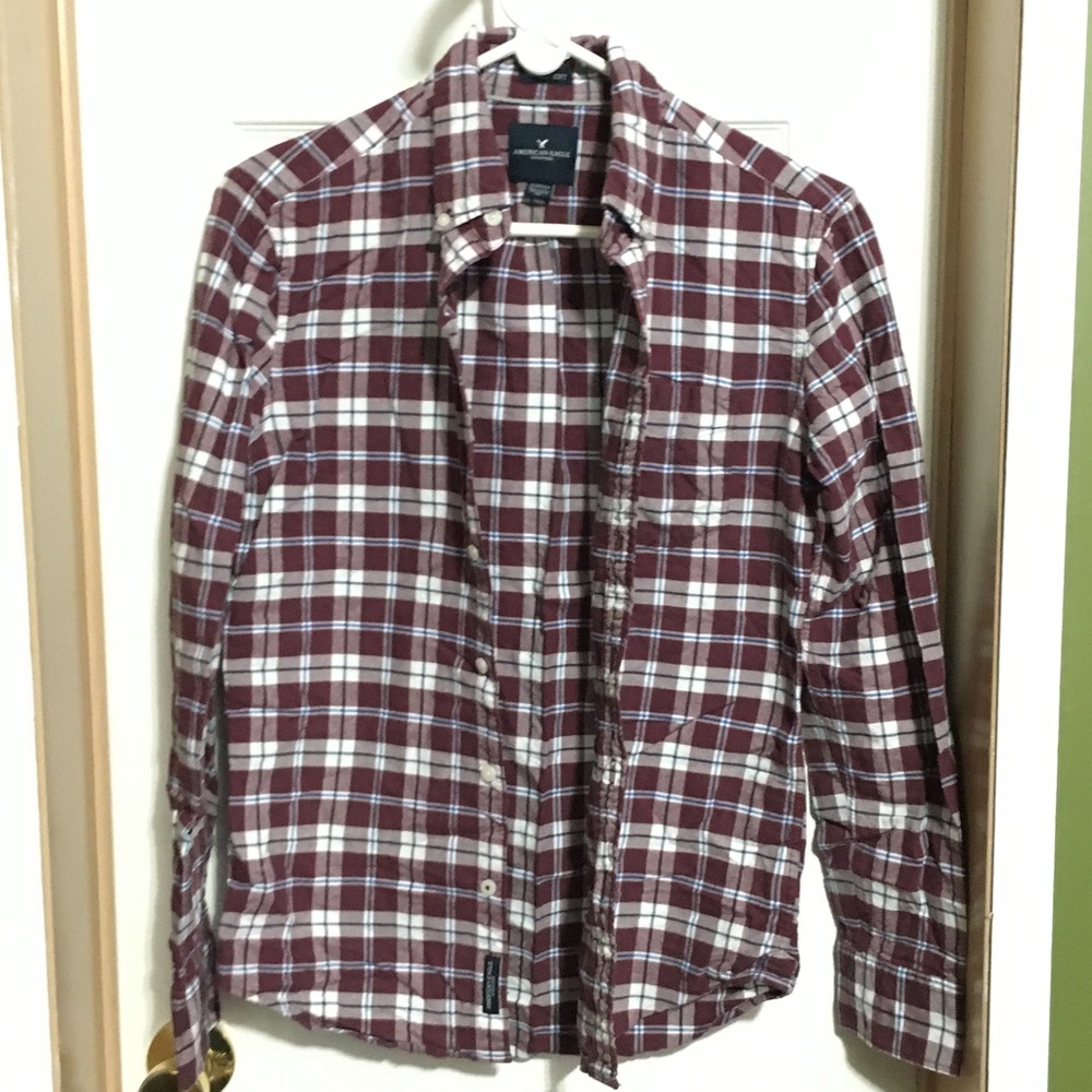 American Eagle LS Button Down Shirt XS